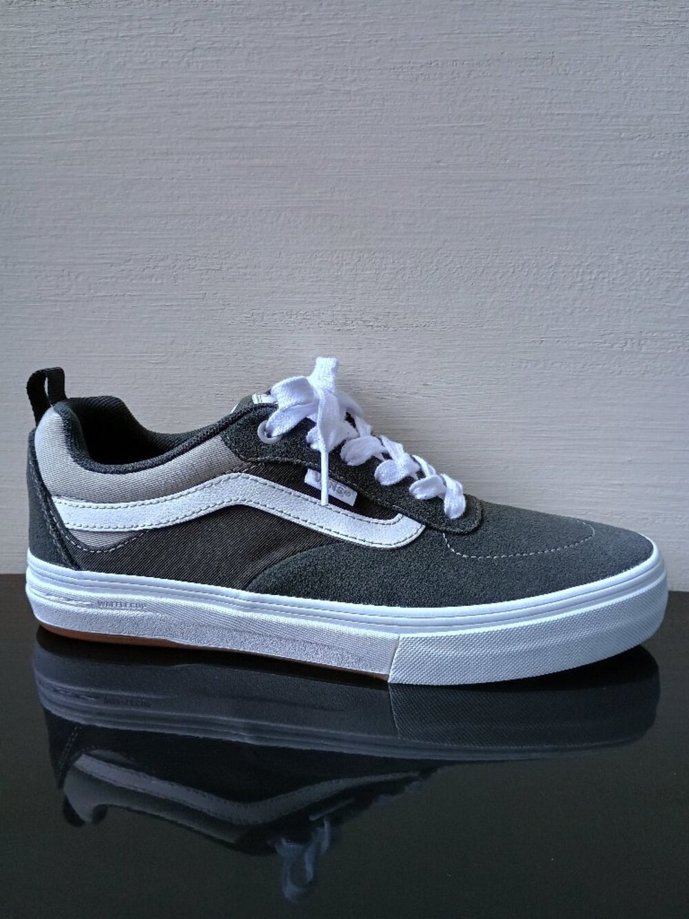 Vans Men's Kyle Walker Suede / Canvas Low Top Sneaker in Popular Dark Gray/White